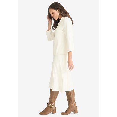 Jessica London Women's Plus Size 2-Piece Sweater Jacket Dress