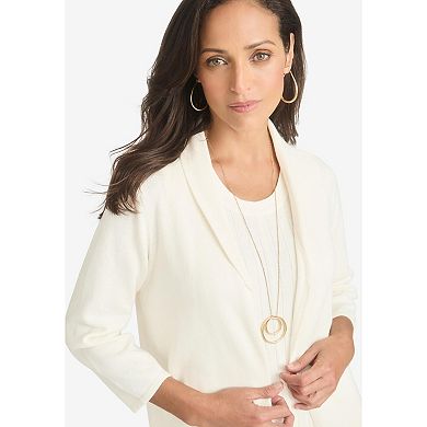 Jessica London Women's Plus Size 2-Piece Sweater Jacket Dress