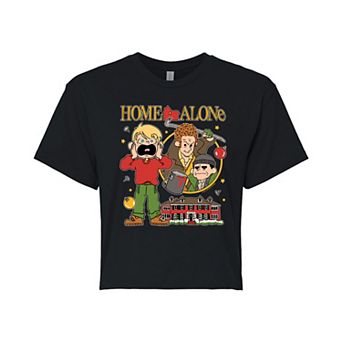 Juniors' Home Alone Bootleg Cropped Tee