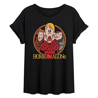 Juniors' Home Alone Oversized Tee