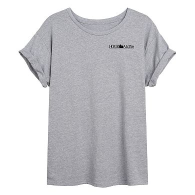 Juniors' Home Alone Oh-Kay Plumbing & Heating Oversized Tee