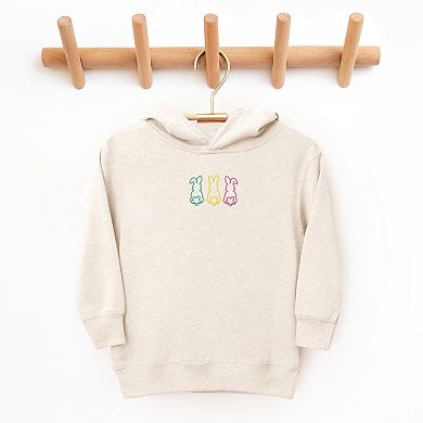 The Juniper Shop Embroidered Easter Bunny Outline Toddler Hoodie