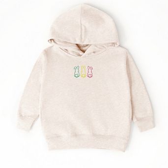 The Juniper Shop Embroidered Easter Bunny Outline Toddler Hoodie