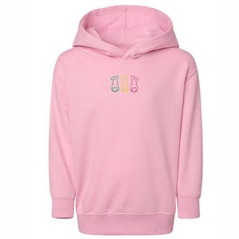 The Juniper Shop Embroidered Easter Bunny Outline Toddler Hoodie