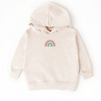 The Juniper Shop Embroidered Rainbow Heart Toddler Hoodie