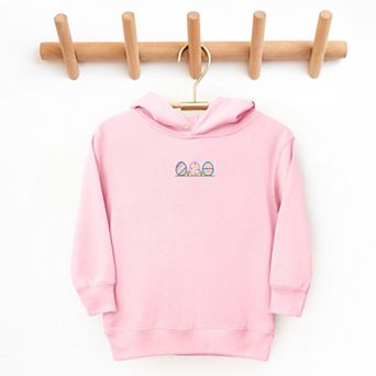 The Juniper Shop Embroidered Easter Eggs In Grass Toddler Hoodie