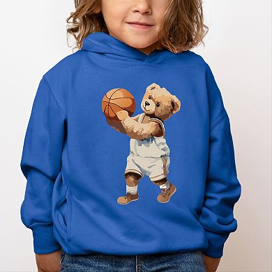 The Juniper Shop Watercolor Basketball Bear Toddler Hoodie