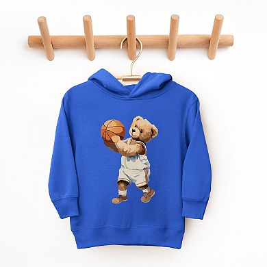 The Juniper Shop Watercolor Basketball Bear Toddler Hoodie