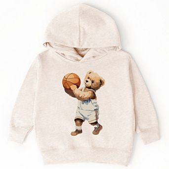 The Juniper Shop Watercolor Basketball Bear Toddler Hoodie