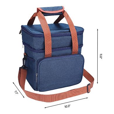 Reusable Lunch Bag, Insulated Leakproof Lunch Box, Large Capacity Lunch Cooler Bag 10.2*7.1*11.0in