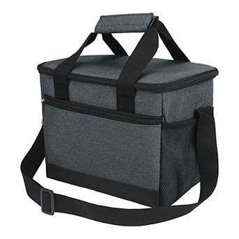 Insulated Leakproof Lunch Bag for Work Picnic, Freezable Bag with Shoulder Strap 9.8*6.3*7.9in