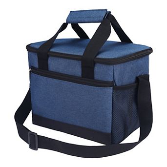 Insulated Leakproof Lunch Bag for Work Picnic, Freezable Bag with Shoulder Strap 9.8*6.3*7.9in