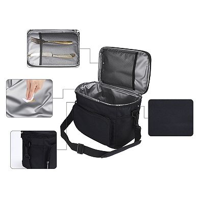 Insulated Lunch Bag, Leakproof Lunch Box for Work Office, Freezable Cooler Bag 10.0*6.7*8.1in