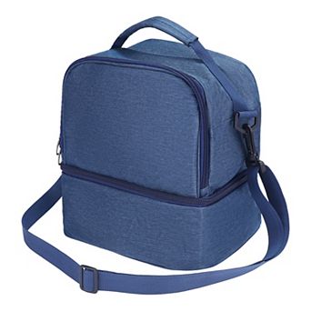 Freezable Leakproof Reusable Lunch Cooler Bag/Box with Adjustable Shoulder Strap, 9.8*7.5*10.0in