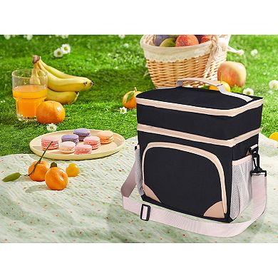 Reusable Lunch Bag, Insulated Leakproof Lunch Box for Work, Picnic, Lunch Cooler Bag 10.6*7.9*11.8in