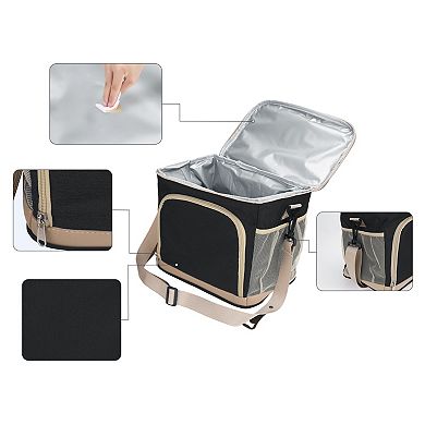 Insulated Leakproof Lunch Cooler Bag/Box with Adjustable Shoulder Strap, 11.8*7.9*9.4in