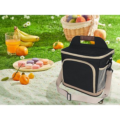 Insulated Leakproof Lunch Cooler Bag/Box with Adjustable Shoulder Strap, 11.8*7.9*9.4in