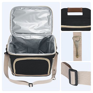 Insulated Leakproof Lunch Cooler Bag/Box with Adjustable Shoulder Strap, 11.8*7.9*9.4in
