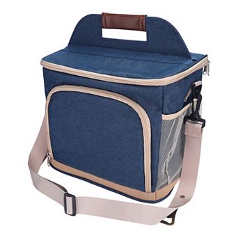 Insulated Leakproof Lunch Cooler Bag/Box with Adjustable Shoulder Strap, 11.8*7.9*9.4in