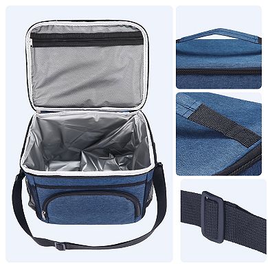Insulated Lunch Bag, Leakproof Lunch Box, Large Capacity, Reusable Lunch Cooler Bag 11.4*8.7*9.4in
