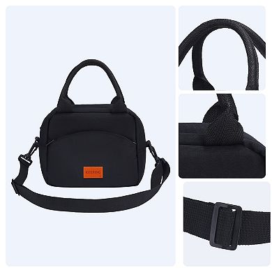Freezable Insulated Leakproof Reusable Lunch Bag/Box with Adjustable Shoulder Strap, 9.4*5.1*8.3in