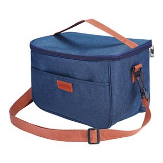 Reusable Insulated Lunch Bag, Lunch Cooler Bag with Adjustable Shoulder Strap 10.2*6.7*7.1in