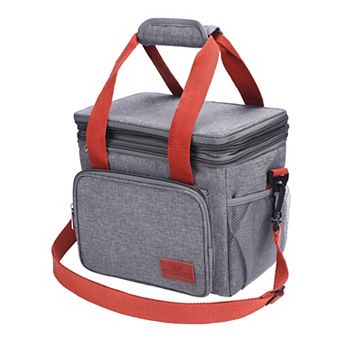 Insulated Leakproof Lunch Bag, Cooler Lunch Box with Adjustable Shoulder Strap 9.6*9.4*11.4in