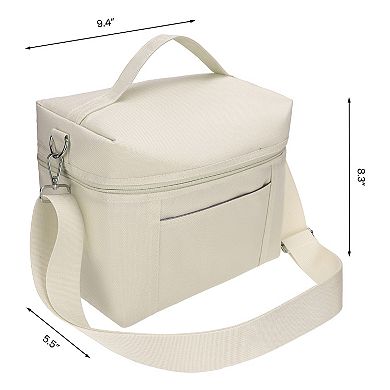 Freezable Leakproof Insulated Reusable Lunch Bag/Box with Adjustable Shoulder Strap, 9.4*5.5*8.3in