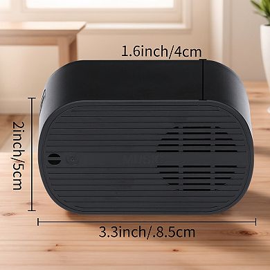 2Pcs Small Dual Digital Alarm Clock, Mirror Alarms with FM Radio and Speaker Function 3.3x2x1.6 inch