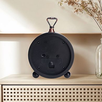 2Pcs Vintage Desk Clock, Silent Retro Silent Clocks, Battery Operated for Bedroom, 5.9x5.1x2 inch