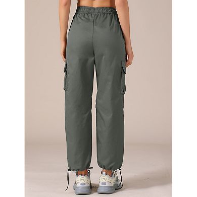 Women's Y2K Streetwear High Waisted Pockets Casual Long Cargo Pants Trousers
