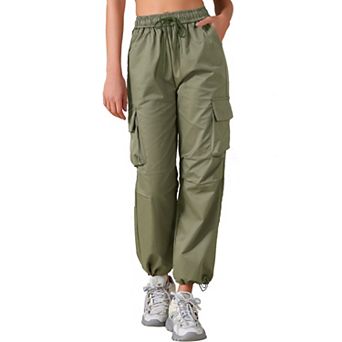 Women's Y2K Streetwear High Waisted Pockets Casual Long Cargo Pants Trousers