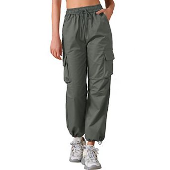 Women's Y2K Streetwear High Waisted Pockets Casual Long Cargo Pants Trousers