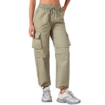 Women's Y2K Streetwear High Waisted Pockets Casual Long Cargo Pants Trousers