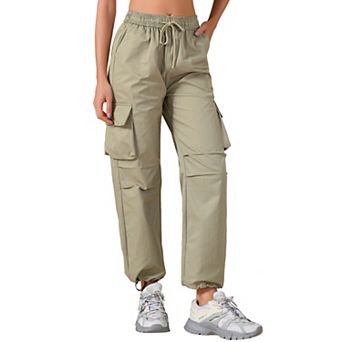 Women's Y2K Streetwear High Waisted Pockets Casual Long Cargo Pants Trousers