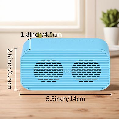 2Pcs Small Dual Digital Alarm Clock, Dimmable, with FM Radio and Speaker Function 5.5x2.6x1.8 inch