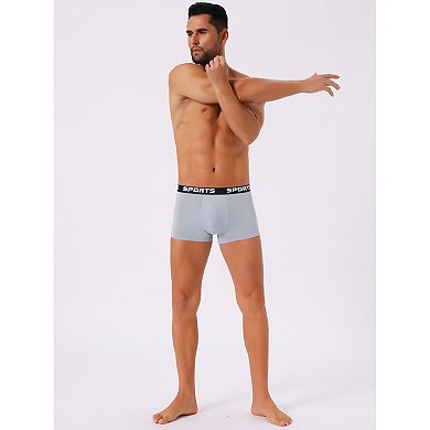 2 Pieces Men's Lightweight Short Leg Stretch Underwear Boxer Briefs Set