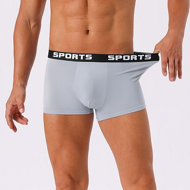 2 Pieces Men's Lightweight Short Leg Stretch Underwear Boxer Briefs Set