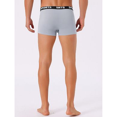 2 Pieces Men's Lightweight Short Leg Stretch Underwear Boxer Briefs Set