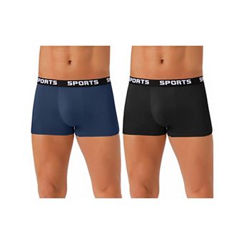 2 pc Men's Lightweight Short Leg Stretch Underwear Boxer Briefs Set