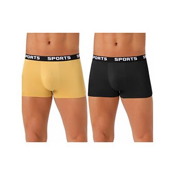 2 pc Men's Lightweight Short Leg Stretch Underwear Boxer Briefs Set