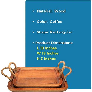 LIVEVIE Twisted Rope Party Platter Tray Stylish Durable Serving Décor