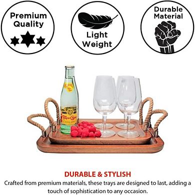 LIVEVIE Twisted Rope Party Platter Tray Stylish Durable Serving Décor