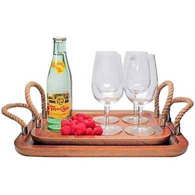 LIVEVIE Twisted Rope Party Platter Tray Stylish Durable Serving Décor