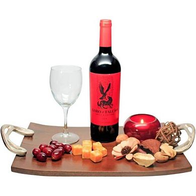 LIVEVIE Wooden Serving Tray for Breakfast, Appetizers, Coffee & Food