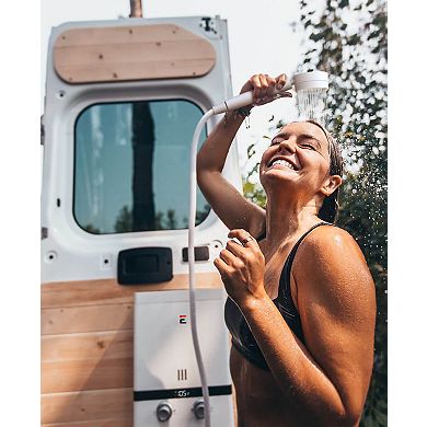 Luxé 1.5 GPM Portable Outdoor Tankless Water Heater w/ EccoFlo Diaphragm 12V Pump and Strainer