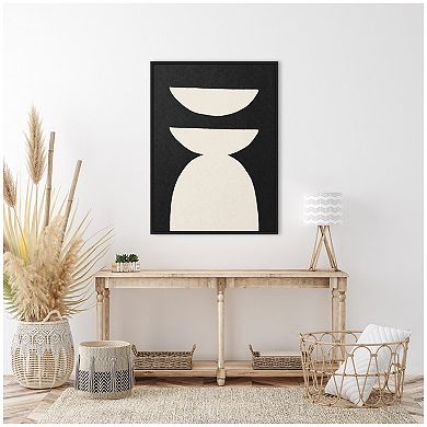 Sylvie White Geometric Abstract Framed Canvas by July Art Prints