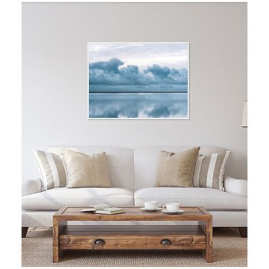 Sylvie Minimalist Sky Reflection In Iceland Framed Canvas by Michael Schauer
