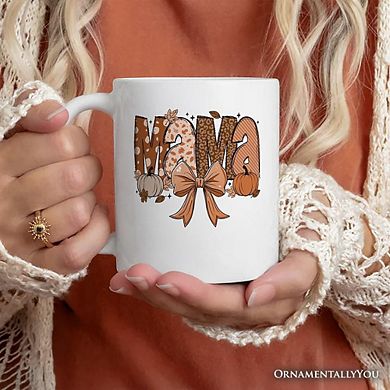 Mama Coquette Autumn Mug, Cozy Fall Pumpkins Gift for Mothers