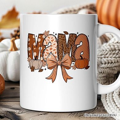 Mama Coquette Autumn Mug, Cozy Fall Pumpkins Gift for Mothers